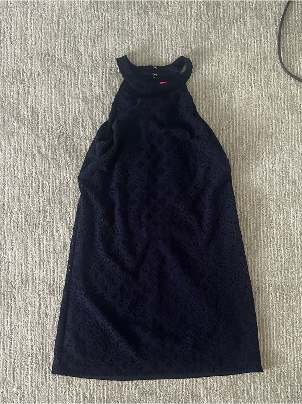 Lilly Pulitzer Navy Lace Halter Dress